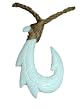 NEW ZEALAND MAORI STYLE BONE CARVED 3 FIN FISH HOOK