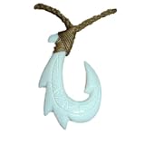 NewZealandMaoriStyleBoneCarved3FinFishHookPendant