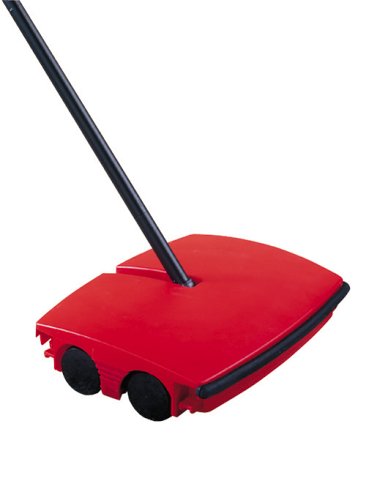 Wenko 4858010500 Teppichkehrer - leichte Eckreinigung, mit Sto&szlig;kante, 23 x 6 x 23 cm, rot- Preisvergleich