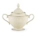 Lenox Linen Rose Bone China Platinum Banded Sugar Bowl