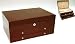 High Laquer Oblong Wooden Jewellery Box with 2 Drawers 2300