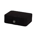 Mele & Co. Giana Plush Fabric Jewelry Box with Lift Out Tray in Black