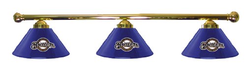 Milwaukee Brewers Pool Table Light - Brass Bar
