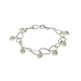Sterling Silver Chain Linked Freshwater Pearl Drop Bracelet - Clearance Final Sale