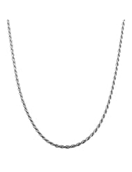Rhodiumplated Sterling Silver 1.7-mm Rope Chain (18 Inch)