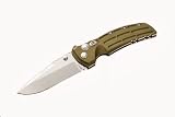 Hogue Extreme Series Knife Aluminum Frame 3.5-Inch Drop Point Blade Tumble Finish, Matte OD Green
