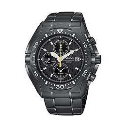 Click here to buy Pulsar Mens Tech Gear Alarm Chronograph Black Ion Stainless Steel watch PF3663 by Pulsar.