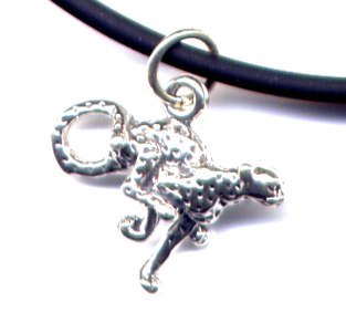 9 Black Cheetah Ankle Bracelet Sterling Silver Jewelry