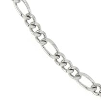 Karat Platinum 6mm Figaro Chain Necklace, 22"