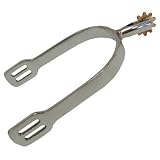 Ladies Dressage Brass Rowel Spurs - Ladies 1 1/2