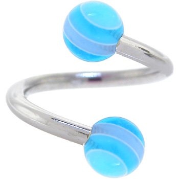 OCEAN MIST Stripe Spiral Twister Belly Ring