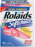 Rolaids Antacid Soft Chews, Wild Cherry, 42-Count Boxes (Pack of 3)