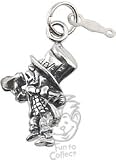  : Alice in Wonderland Mad Hatter Sterling Silver Charm