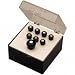 Martin Bridge and End Pin Set, Ebony Wood with Pearl Inlay