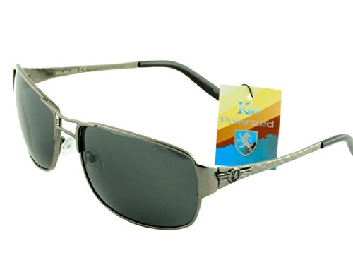 Polarized KHAN Sunglasses Vintage Fashion Shades with Microfiber Pouch