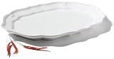 Pinzon Country Crafts Oval Platter, Florentina White