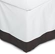 Pinzon Hotel Banded 100-Percent Egyptian Cotton Sateen California King Bed Skirt, Espresso