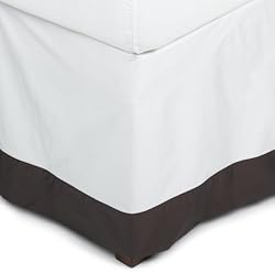 Pinzon Hotel Banded 100-Percent Egyptian Cotton Sateen California King Bed Skirt, Espresso