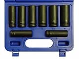 1/2 In Dr Wheel Lug Nut Remover Deep Impact Socket Set - 8-Pc