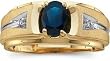 Oval-Cut Sapphire & Diamond Gemstone Ring