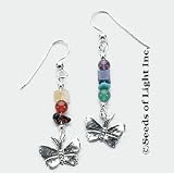 Dreamseeds products by Seeds of Light Sterling Silver Power Place/Wolf Earrings
