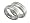Aisha - size 6.25 Titanium & Double Stripe Silver Wedding Band Set