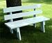Duratrel White Park / Pier Bench 60"x34"x22"