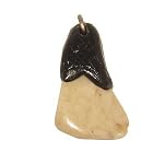 Jasper Pendant 26 Sculpted White Stone Black Gem Clay Crystal Healing 1.5