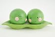 Two Peas in a Pod Salt & Pepper Shaker Set, Magnetic, Green & Pink Ceramic