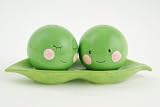 Two Peas in a Pod Salt & Pepper Shaker Set, Magnetic, Green & Pink Ceramic