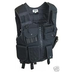SWAT Weste mit Pistolenholster Schwarz, Gr.XXL