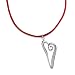 Sterling Silver Freeform Heart Valentines Day Pendant on Red Satin Cord