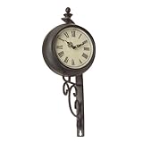 Durocraft Small Wrought Iron Two Sided Wall Clock