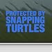Protected By Snapping Turtles Blue Decal Window Blue Sticker