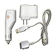 USB Travel Kit with Car Charger, Travel Adapter  Cable for Apple iPod