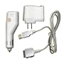USB Travel Kit with Car Charger, Travel Adapter & Cable for Apple iPod