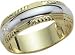 18ct Two colour heavy patterned edge 5mm
