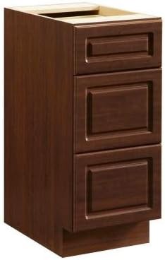 Heartland Cabinetry 15x34.5x24.3 in. Base Cabinet with 3 Drawers in Cherry