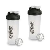 31RHTO4lzsL. SL160  Blender Bottle Protein Shaker with Blenderball Portable Mixer 28oz Shaker Bottle (Set of 2 Black!)