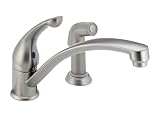 Delta 441-SSWF Classic Single-Handle Kitchen Faucet with Spray, Stainless