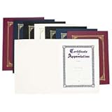 Geographics Geo Document Covers Linen Card Stamped with Gold Foil A4 Black Ref 39419 [Pack 3]
