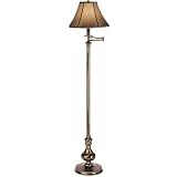 Antiqued Copper-Finish Swing-Arm Floor Lamp