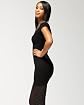 Bamboo Fitted V-Neck Cap-Sleeved Dress Product Image