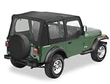 Bestop Replace A Top -51120-15- Color: Black Denim/ incl. Half Door Skins / Clear Windows / Fits: 88-95 Jeep Wrangler YJ