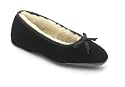 Ladies Ballerina Sheepskin Slipper - Black size 7