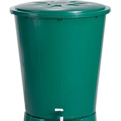 Regentonne 210l rund mit Deckel und Hahn