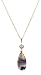 Brazilian Amethyst Pendant on Gold Tone Chain Necklace 18"