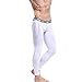 ZIHAN Men's Bamboo Fiber Low Rise Skinny Leggings Pants Medium White