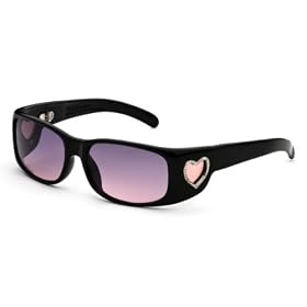 Buy Black Flys Sunglasses - Flylicious Heart Frame: Brown w Rhinestone Heart Cutout Lens: Brown by Black Flys