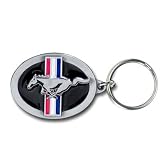 Ford Mustang Pony & Bar Logo Metal Key Chain